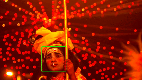 A video with detected faces